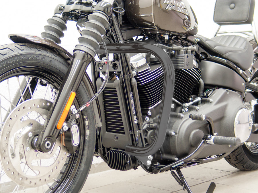Harley Davidson Softail (Milwaukee -Eight 107/114) [2018] - Barra protectora, versión grande hecha de tubo de 38 mm, forma cónica, negro