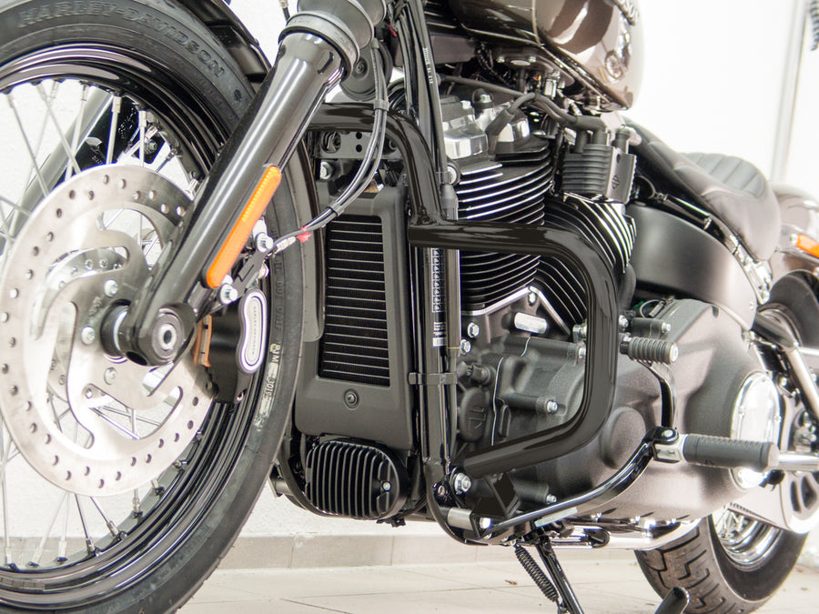 Harley Davidson Softail (Milwaukee -Eight 107/114) [2018] - Barra protectora, hecha de tubería de 32 mm, forma plana, negro