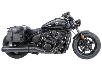 Indian Sport Scout Sixty [2026] - Set: Ledertaschenhalter Cutout schwarz inkl. Rugged Ledertaschen schwarz