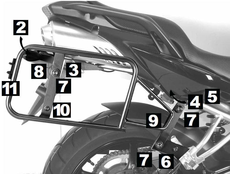 Yamaha FZ 6 [2007-2009] -lock-it Case Carrier