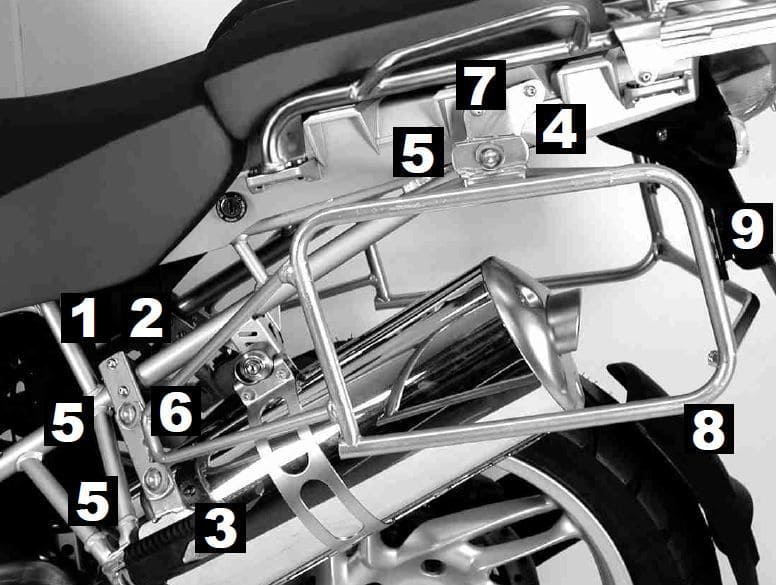 BMW R 1200 GS Adventure [2006-2013]-Castador de casos Lock-it