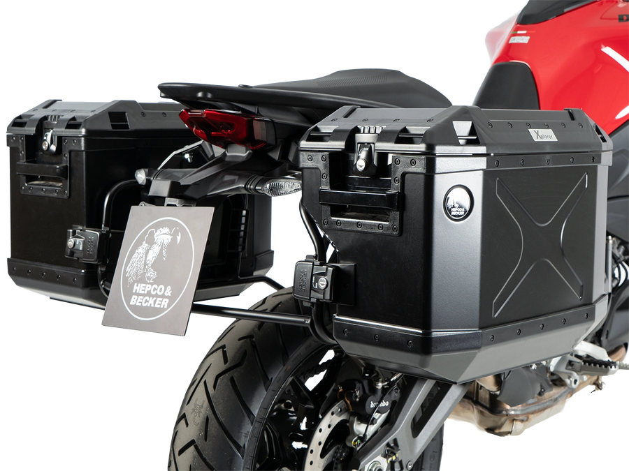 DUCATI Multistrada V2 [2025-2026] - Kofferträgerset Cutout schwarz inkl. Xplorer Cutout schwarz Kofferset