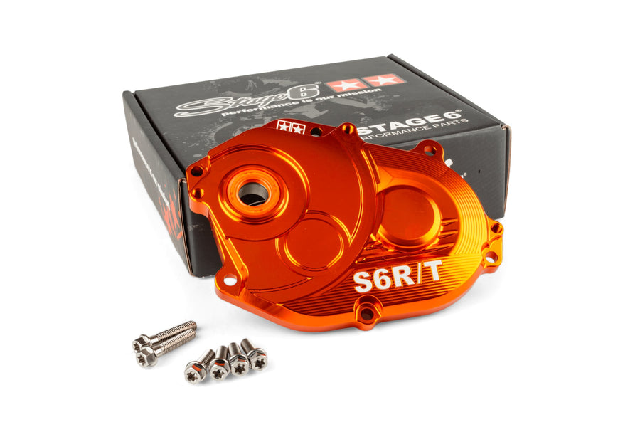 Aprilia SR Netscaper 50 2T LC - Tapa caja de cambios R/T Tornillos titanio naranja