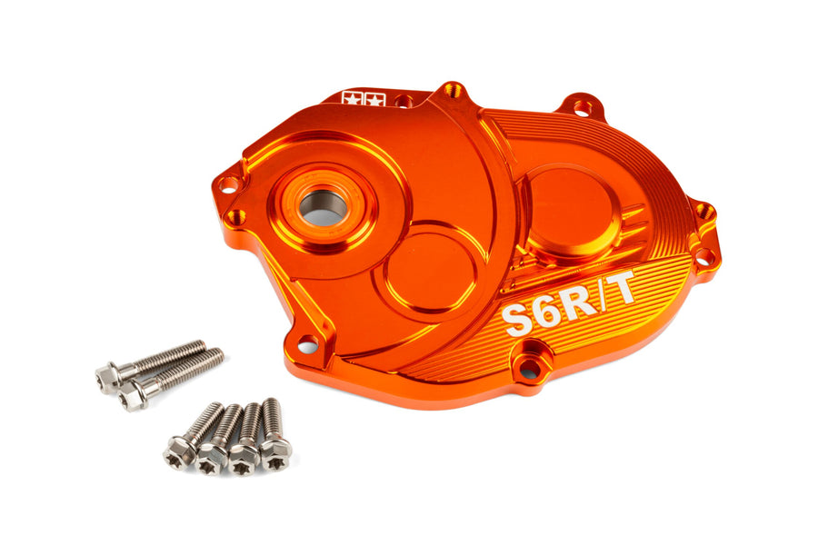 Aprilia SR Netscaper 50 2T LC - Tapa caja de cambios R/T Tornillos titanio naranja