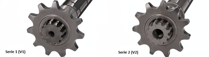 Beta RR Track 50 2T - recambio original secundario del eje del engranaje
