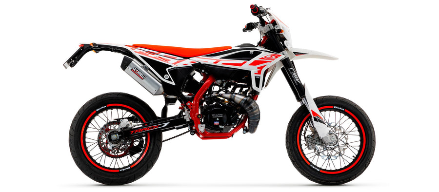 Beta RR Track 50 2T - Auspuff mit schwarzem ESD Enduro