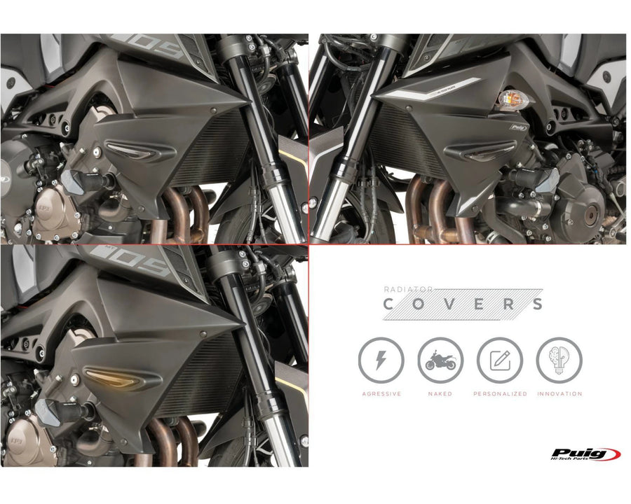 YAMAHA MT-09 SP [2020] - Tapa del radiador - Negro mate