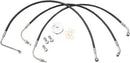 Harley Davidson Flhri [LA CHOPPERS] - Kit de latiguillos de freno trenzados negros