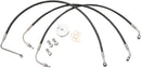 Harley Davidson Flhri [LA CHOPPERS] - Kit de latiguillos de freno trenzados negros