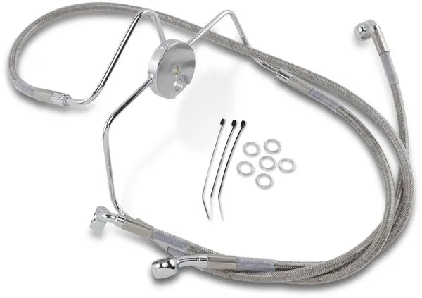 Harley Davidson Flhr [ESPECIALIDADES DE ARRASTRE] - Kit de línea de freno de acero inoxidable, extendido