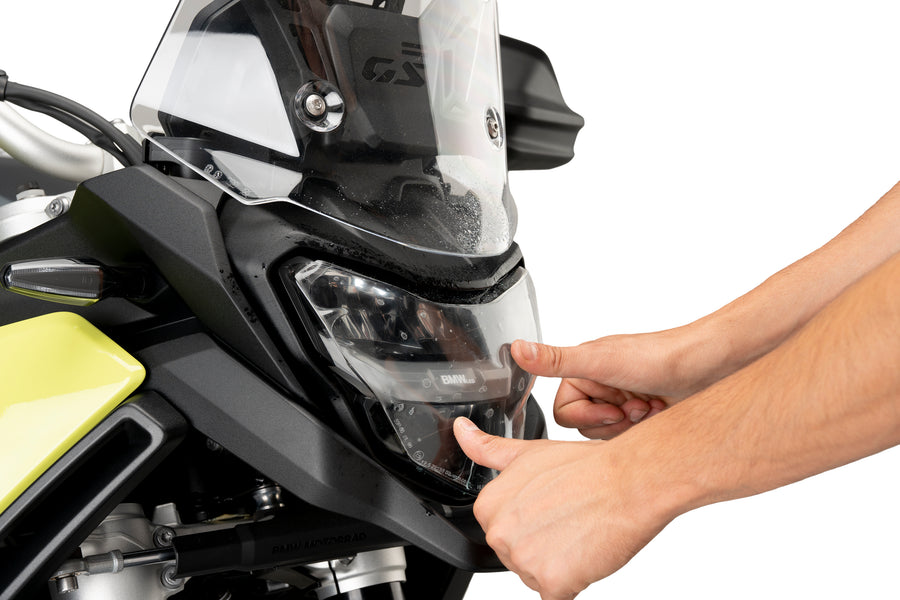 BMW F 900 GS [2025] – Adherir la protección de los faros – Transparente