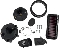 Indian PURSUIT 108 Dark Horse Premium [2024-2026] - Stealth Luftfilter-Kit mit Abdeckung – Oberfläche: Schwarz – Bild 7