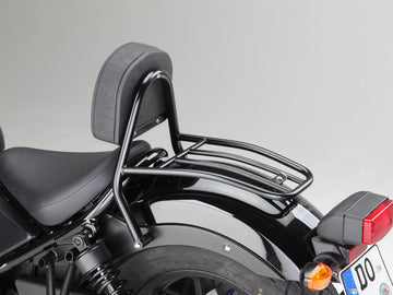 Honda CMX 500 Rebel (PC56A) 2017- [2017] - Barra de conductor con almohadas y estante de equipaje, negro