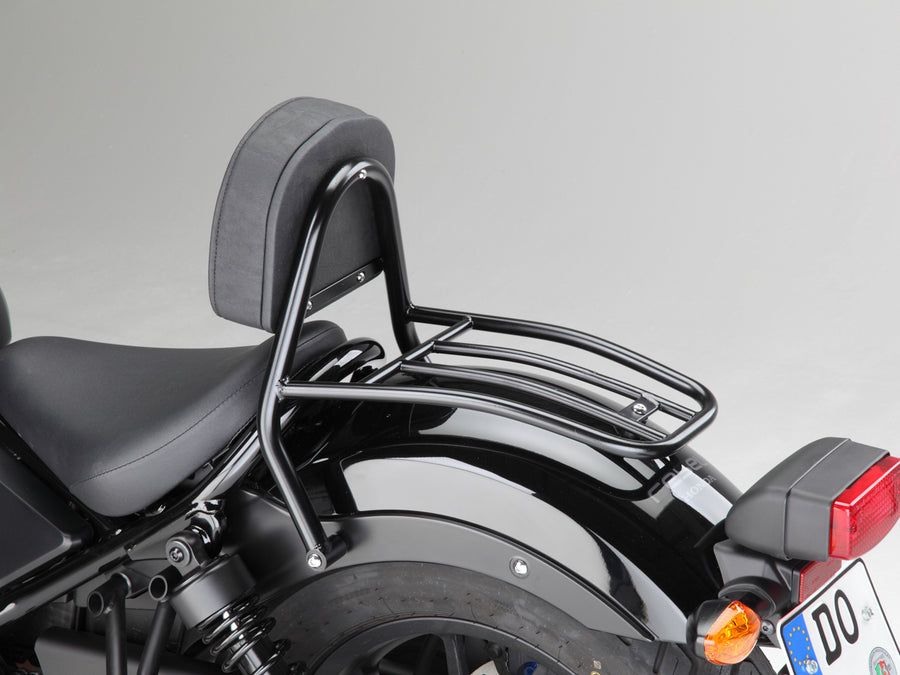 Honda CMX 500 Rebel (PC56A) 2017- [2017] - Barra de conductor con almohadas y estante de equipaje, negro