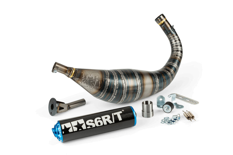Rieju RR Enduro 50 2T AM6 - Auspuff R/T 80–90 Schwarz / Blau