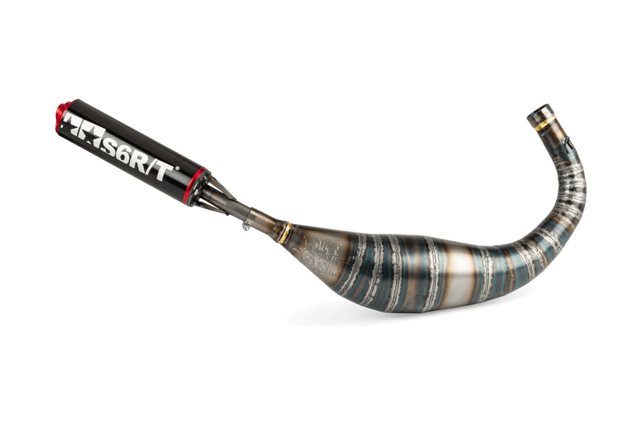 Malaguti XTM Enduro 50 2T AM6 [2004–] - Auspuff R/T 80–90 Schwarz / Rot