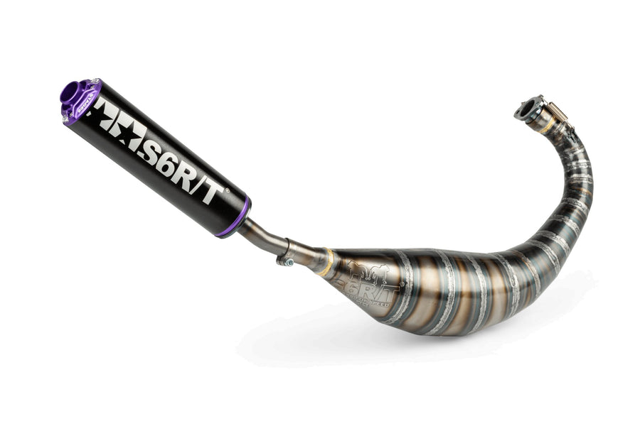 Aprilia RX Factory 50 2T - Auspuff 80-90 Schwarz / Lila