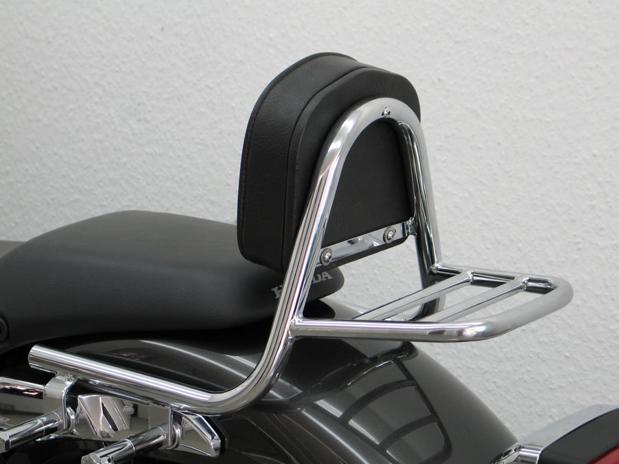 Honda VT 750 S (cadena) [2010-2011] - Barra de mariquita hecha de tubería con almohadas y estante de equipaje