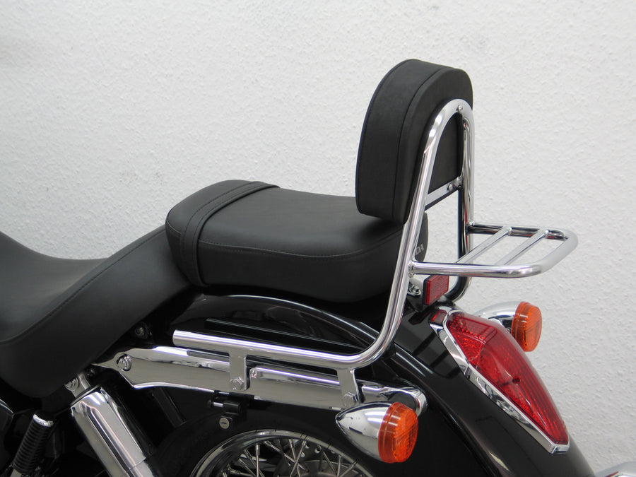 Honda VT 750 C4 [2004-2007] - barra de mariquita hecha de tubería con almohadas y estante de equipaje