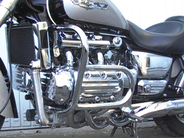 Honda F6C (Valkyrie) [1996-2001] - barra protectora, versión grande hecha de tubo de 30 mm, 2 tlg., Con protección contra la cabeza del cilindro