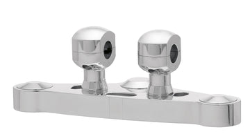 Cubridor de aluminio para manillares con elevadores de 25 aluminio para manillares con 25.4 mm (1 ') Ø, 50 mm de alto, pulido. Con un hilo UNC de 1/2 ″.