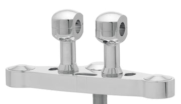 Riser de aluminio para manillares con elevadores de 25 aluminio para manillares con 25,4 mm (1 ') Ø, 75 mm de alto, pulido. Con un hilo UNC de 1/2 ″.