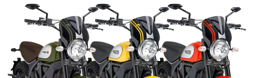 DUCATI SCRAMBLER 800 ICON DARK [2025] - Visera para parabrisas RetroVision - Tintada