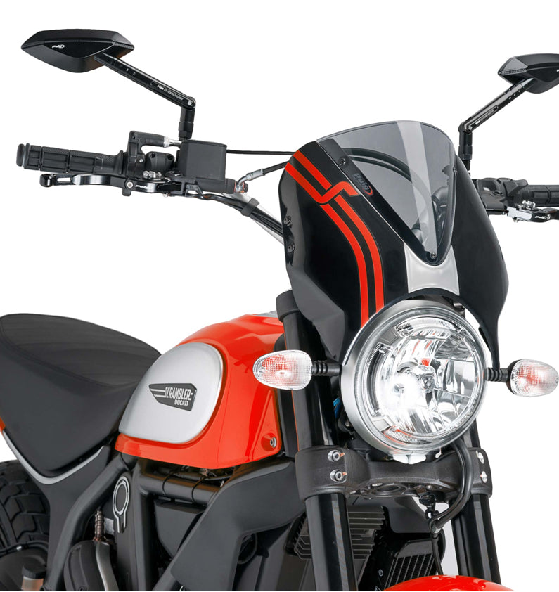 DUCATI SCRAMBLER 800 ICON DARK [2025] - Visera para parabrisas RetroVision - Negro