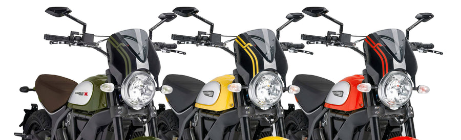 DUCATI SCRAMBLER 800 ICON DARK [2025] - Visera para parabrisas RetroVision - Tintada