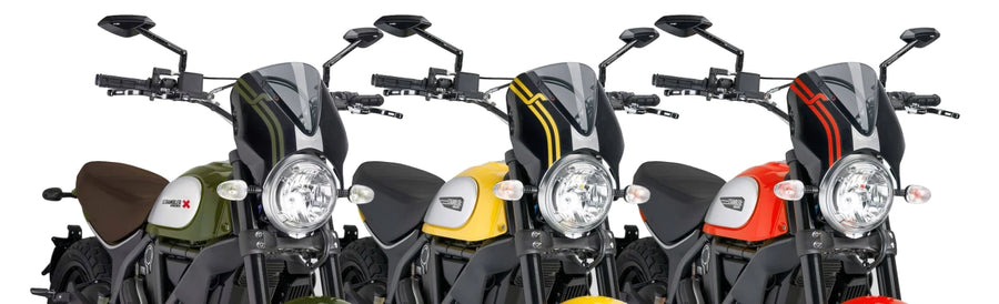 DUCATI SCRAMBLER 800 ICON DARK [2025] - Visera para parabrisas RetroVision - Negro