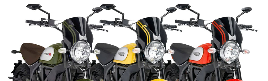 DUCATI SCRAMBLER 800 ICON DARK [2025] - Visera para parabrisas RetroVision - Tintada