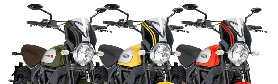 DUCATI SCRAMBLER 800 ICON DARK [2025] - Visera para parabrisas RetroVision - Tintada