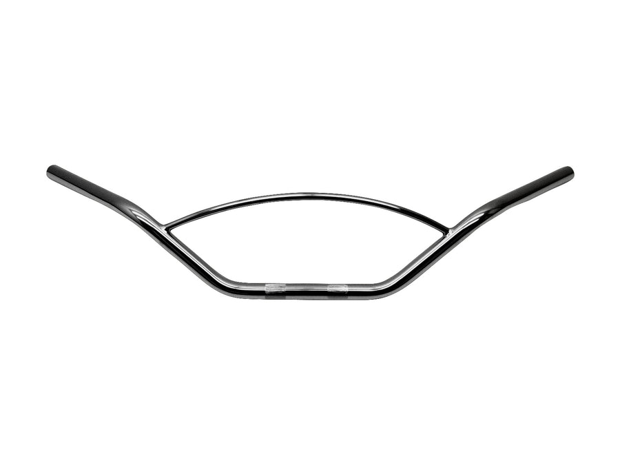 Conductor de motocicleta Ø 25 - Manejo con puntal redondeado Ø 12 mm, 870 mm de ancho, negro