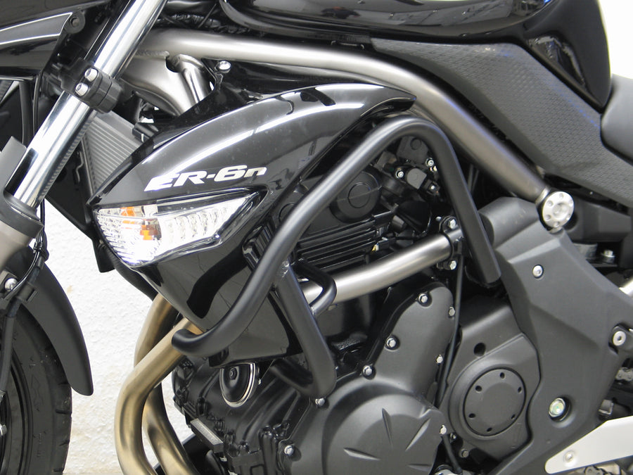 Kawasaki ER 6 N/F [2009-2011] - Barra de protección del motor, estable, negro