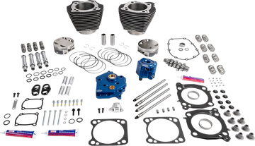 Harley-Davidson FLHFB 1868 Electra Glide Highway King 114 [2023] - 132" Power Package Motorleistungs-Kit – Oberfläche: Schwarz, Hervorgehobene Lamellen – Bild 1
