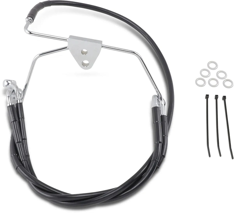 harley davidson flhtc [ESPECIALIDADES DE ARRASTRE] - Kit de línea de freno de vinilo negro extendido
