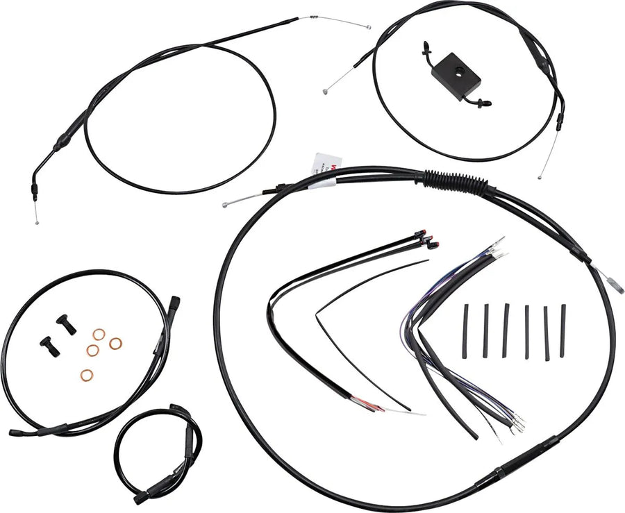 harley davidson sportster 883 iron xl [MARCA BURLY] - Kit de manillar extendido y latiguillo de freno para Sportster con ABS