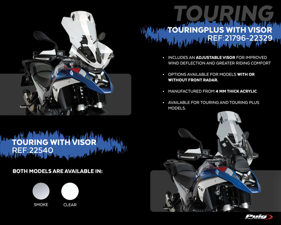 BMW R 1300 GS TROPHY [2025] – cúpula touring – transparente