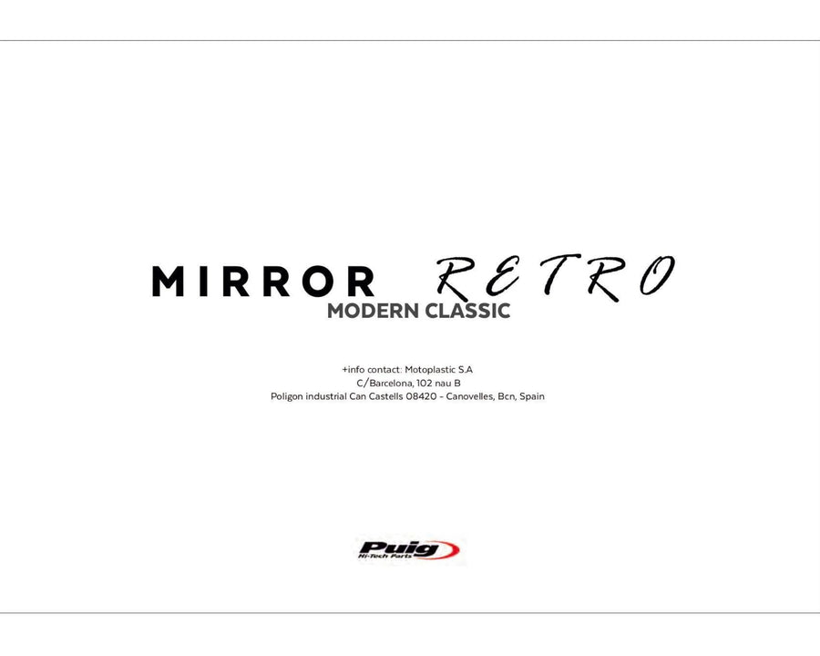 KTM 890 DUKE R [2025] – Espejo retrovisor retro – Aluminio anodizado
