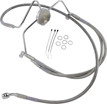 Harley Davidson Flhr [ESPECIALIDADES DE ARRASTRE] - Kit de línea de freno de acero inoxidable, extendido
