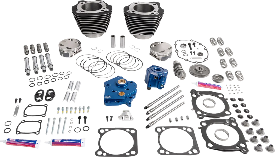 Harley-Davidson FLHCS 1923 Softail Heritage Classic 117 [2026] - 132" Power Package Motorleistungs-Kit – Oberfläche: Schwarz, Hervorgehobene Lamellen – Bild 1