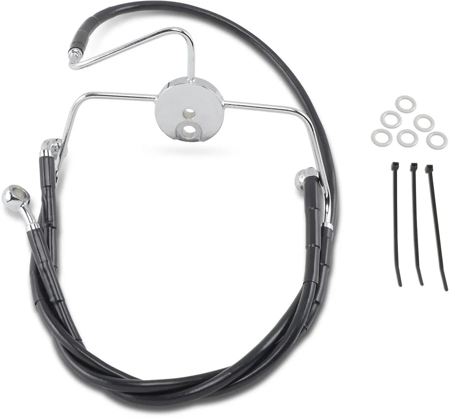 harley davidson flhr [ESPECIALIDADES DE ARRASTRE] - Kit de línea de freno de vinilo negro extendido