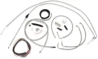 Harley Davidson Flhri [LA CHOPPERS] - Kit completo de cable de manillar/línea de freno trenzado de acero inoxidable