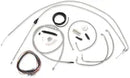 Harley Davidson Flhri [LA CHOPPERS] - Kit completo de cable de manillar/línea de freno trenzado de acero inoxidable