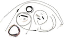 Harley Davidson Flhtcui [LA CHOPPERS] - Kit completo de cable de manillar/línea de freno trenzado de acero inoxidable