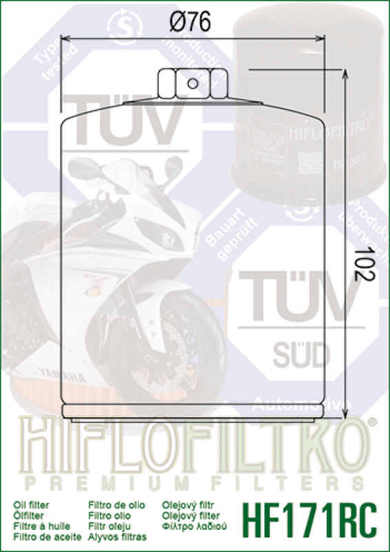 Harley -Davidson Street Bob 114 FXBBS [HIFLOFILTRO] - CROMITO DEL FILTRO DE ACEITE