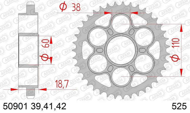 Ducati Panigale 1199 [AFAM] - Piñón Acero Estándar - 525