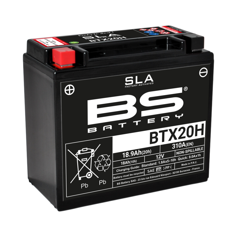 Harley Davidson Fxsts [BATERÍA BS] - Batería SLA sin mantenimiento activada de fábrica - BTX20H