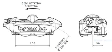 Ducati Diavel 1200 [BREMBO] - Pinza freno delantero derecho M4 titanio Ø34mm - 0