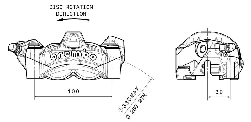 Ducati Monster 1200 [BREMBO] - Pinza freno delantero izquierdo M50 titanio Ø30mm